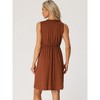 cheibear Women's Sleeveless with Pockets V Neck Lace Trim Lounge Casual Outfits Dresss - 4 of 4