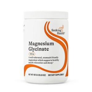 Seeking Health Magnesium Glycinate Powder, 200 mg per Serving, Bioavailable Bisglycinate Chelate, Support Sleep and Relaxation (75 Servings) - 1 of 4