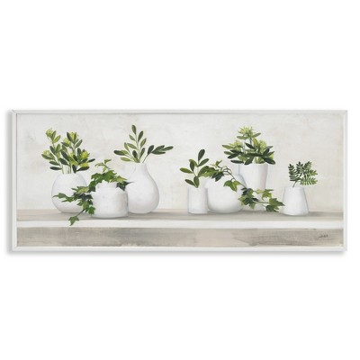 Stupell Industries Traditional Potted Cottage Plants, 24" x 10"