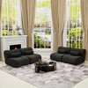 TiramisuBest Black Modular Sofa,Adjustable Headrests,Chenille Sectional,Hidden Legs,Reclining Backrest for Living Room/Bedroom - 3 of 4