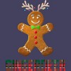 Women's Design By Humans Gingerbread Reindeer Matching Family Group Christmas Pajama By Forever9 Racerback Tank Top - 2 of 3