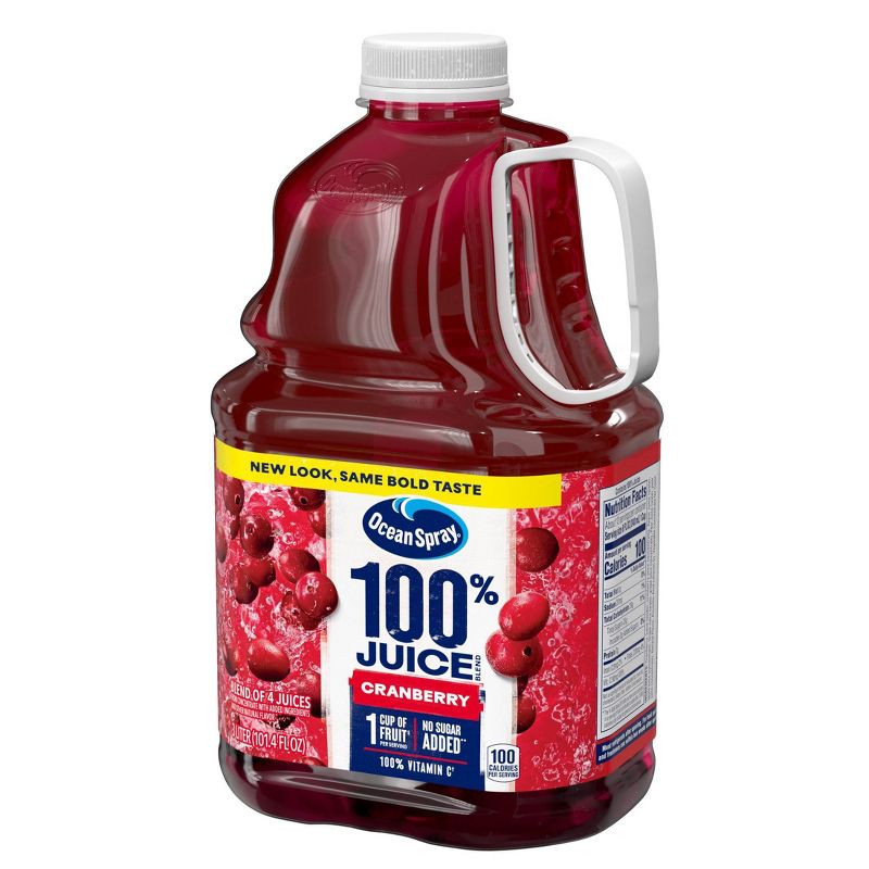 Ocean Spray 100% Juice Blend Cranberry - 101.4 floz Bottle, 2 of 7