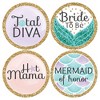 Big Dot of Happiness Trading The Tail For A Veil - Mermaid Bachelorette Party or Bridal Shower Name Tags - Party Badges Sticker Set of 12 - 3 of 4