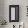 SEVOBAL Bathroom Storage Cabinets Wall Mounted Single Door Cabinet with Mirror and Shelves for Bathroom, Black, 5"*15.3"*25.7" - 3 of 4