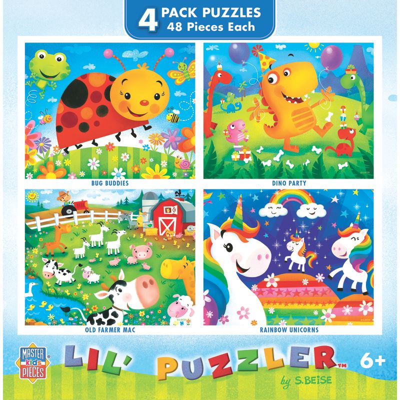MasterPieces Kids Puzzle Set - Lil Puzzler 4-Pack 48 Piece Jigsaw Puzzles, 2 of 6