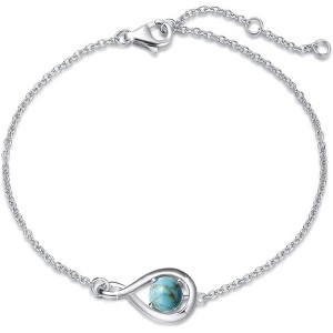 Infinity Birthstone Bracelet - 925 Sterling Silver Adjustable Chain, Fine Jewelry Gift for Women - 1 of 4