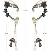 Fairy Elf Ear Cuffs - Antique Bronze Handmade Dangling Jewelry for Renaissance Festival - 4 of 4