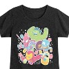 Girls' - Marvel - Avengers Easter Stickers Fitted Short Sleeve Graphic T-Shirt - 2 of 4