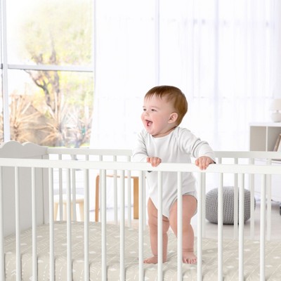 Taupe and White Boho Aztec Microfiber Crib Sheet