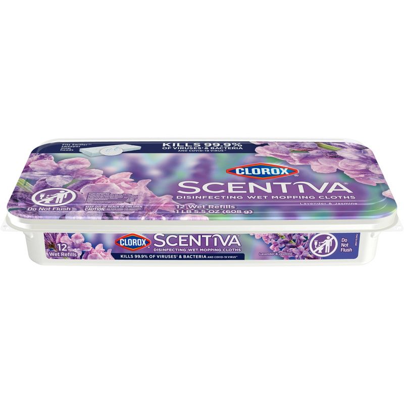 Clorox Scentiva Disinfecting Wet Mopping Cloths &#8211; Tuscan Lavender &#38; Jasmine - 12ct, 6 of 16
