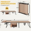 Yaheetech Folding Tanning Chair with 5 Back Adjustable Positions - 3 of 4