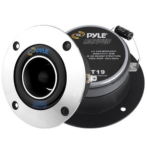 Pyle 3.75'' Bullet Titanium Horn Tweeter with Mylar Capacitor (PDBT19) - Aluminum, 150 Watts RMS - 1 of 4