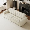 Luck Live 95.2" Leather Sofa, Modern Living Room Combination Sofa - 3 of 4