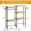 5-Tier Wood Over-the-Washer Dryer Storage Shelf 28" Adjustable Height Laundry Organizer - 2 of 4