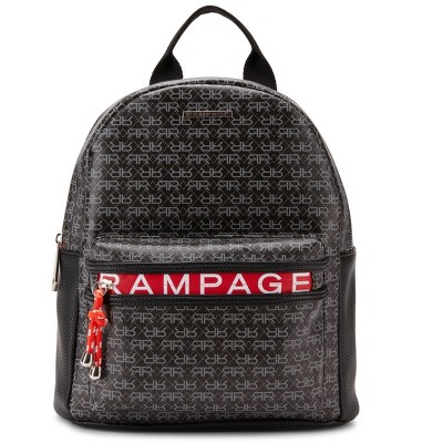 Rampage Womens Backpack Purse RR Signature Hardware Brown
