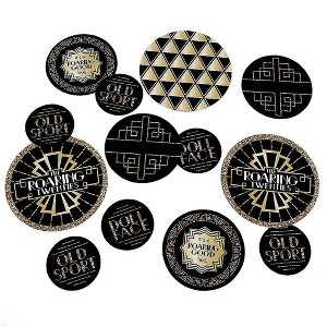 Big Dot of Happiness Roaring 20's - 1920s Art Deco Jazz Party Giant Circle Confetti - Large Confetti 27 Count - 1 of 4