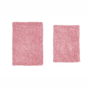 Fantasia Bath Rug Collection Cotton Shaggy Pattern Tufted Set of 2 Bath Rug Set - Home Weavers - 1 of 3