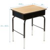 ECR4Kids Open Front Desk with Metal Storage Book Box, Adjustable - 2 of 4