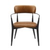 HOMLUX Set of 2 Modern Arm Dining Room Chair Faux Leather Accent Chair with Open Backrest for Kitchen&Living Room&Bedrom - 4 of 4