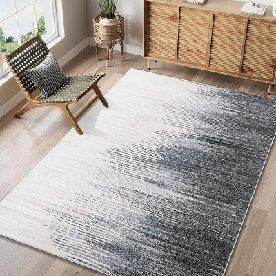Garvee Large Modern Abstract Area Rug, Non Slip Rug- Low Pile Thin Rug Soft Non Shedding Floor Carpet,