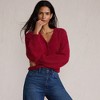 Lands' End Women's Fuzzy Eyelash Cable Cardigan Sweater - 4 of 4