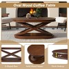 NicBex Mid Century Solid Wood Cocktail  Coffee Table with Elegant X-Shaped Base,Modern Tea table Center Table for Living Room,Bedroom - 2 of 4