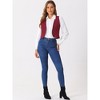 INSPIRE CHIC Women's Vintage Plaid V Neck Single Breasted Sleeveless Vest - 4 of 4