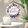 Courtside Market 13.5 oz 3-Wick Citronella Candle & God Bless America Wreath 10x10 Hanging Artboard Set - 2 of 3