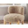 Okak Simple Cute Round Barrel Chairs with Curved Backrest,Contemporary Style Reading Leisure Accent Chair for Bedroom,Living Room - 4 of 4