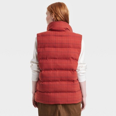 Houston White Adult Puffer Vest - Red L | eBay