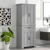 PDTEND Bathroom Storage Cabinet with Doors & Drawer, Adjustable Shelf, Multiple Compartments - 3 of 4