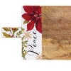 Gallerie II Peace Poinsettia Mango Wood Server - 2 of 4