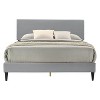 Galano Bayson Wood Frame Full Platform Bed with Headboard in Towel Cream, Towel Gray, Towel Pink - 2 of 4