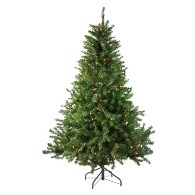 Northlight 10' Prelit Artificial Christmas Tree Medium Canadian Pine - Multicolor Lights