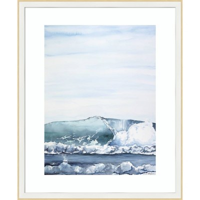 20" x 26" The Cove Beach by Kelly Clause Framed Wall Art Print - Amanti Art