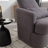 Okak Modern 360° Swivel Barrel Chair Accent Chair with Soft Dual Pillow Leisure Sofa Armchair Club Chair for Hotel Lounge Bedroom, Gray - 4 of 4