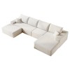 Whisen Convertible Sleeper Sofa Bed, Plush Corduroy Fabric, Back Support with Pillow - 2 of 4