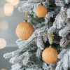 NAYSAYE Party Decoration and Accessories Glass Christmas Ball Ornament Set for Holiday Celebration, Gold, 3"*3"*0.07" - 4 of 4