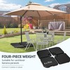 4PCs 175lb Cantilever Patio Umbrella Base Weights, HDPE Water and Sand Filled Umbrella Weights - 4 of 4