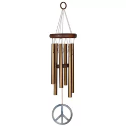 Woodstock Chimes Signature Collection, Woodstock Peace Chime, 16'' Bronze Wind Chime WPCB