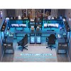 Besiost Corner Computer Desk with Hutch and Led Lights, L-Shaped Desk with Power Outlet - 4 of 4