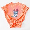 Simply Sage Market Cowboy Boots Floral Garment Dyed Tee - 3 of 4