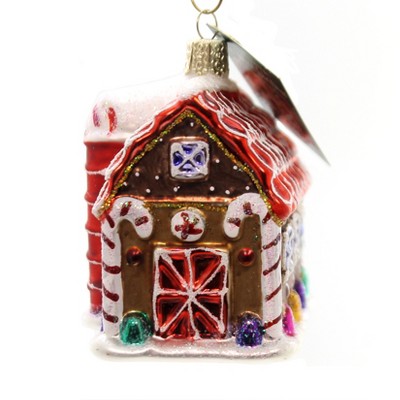 Old World Christmas 3.5" Gingerbread Barn Country Life Values Ornament  -  Tree Ornaments