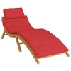 vidaXL Sun Lounger Cushion Red Oxford fabric 73.2 x 22.8 x 1.6 inches - 3 of 4
