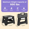 Itopfox Folding Step Stool with Non-Slip Surface & Carry Handle Sturdy Foot Stool for Kids, Toddlers & Adults Compact Foldable for Kitchen, Bathroom - 2 of 4