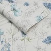 Floral Sketch Blue Wallpaper - 3 of 4