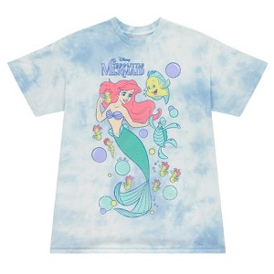 Mens The Little Mermaid Shirt - Under the Sea - Ariel, Sebastian, Ursula Throwback Classic Tie Dye T-Shirt - 1 of 4