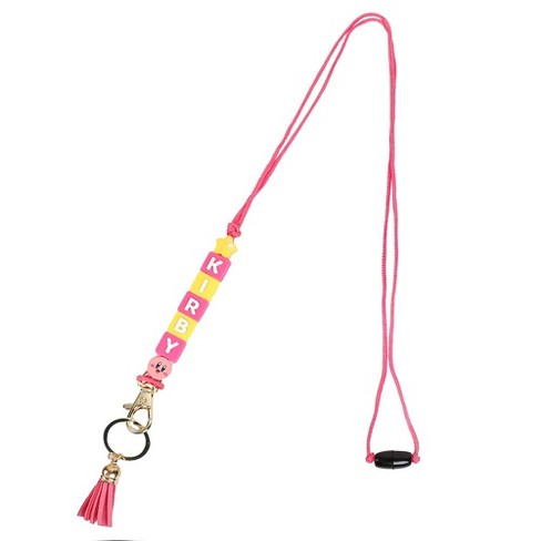 Kirby Charm Lanyard and Tassel Keychain