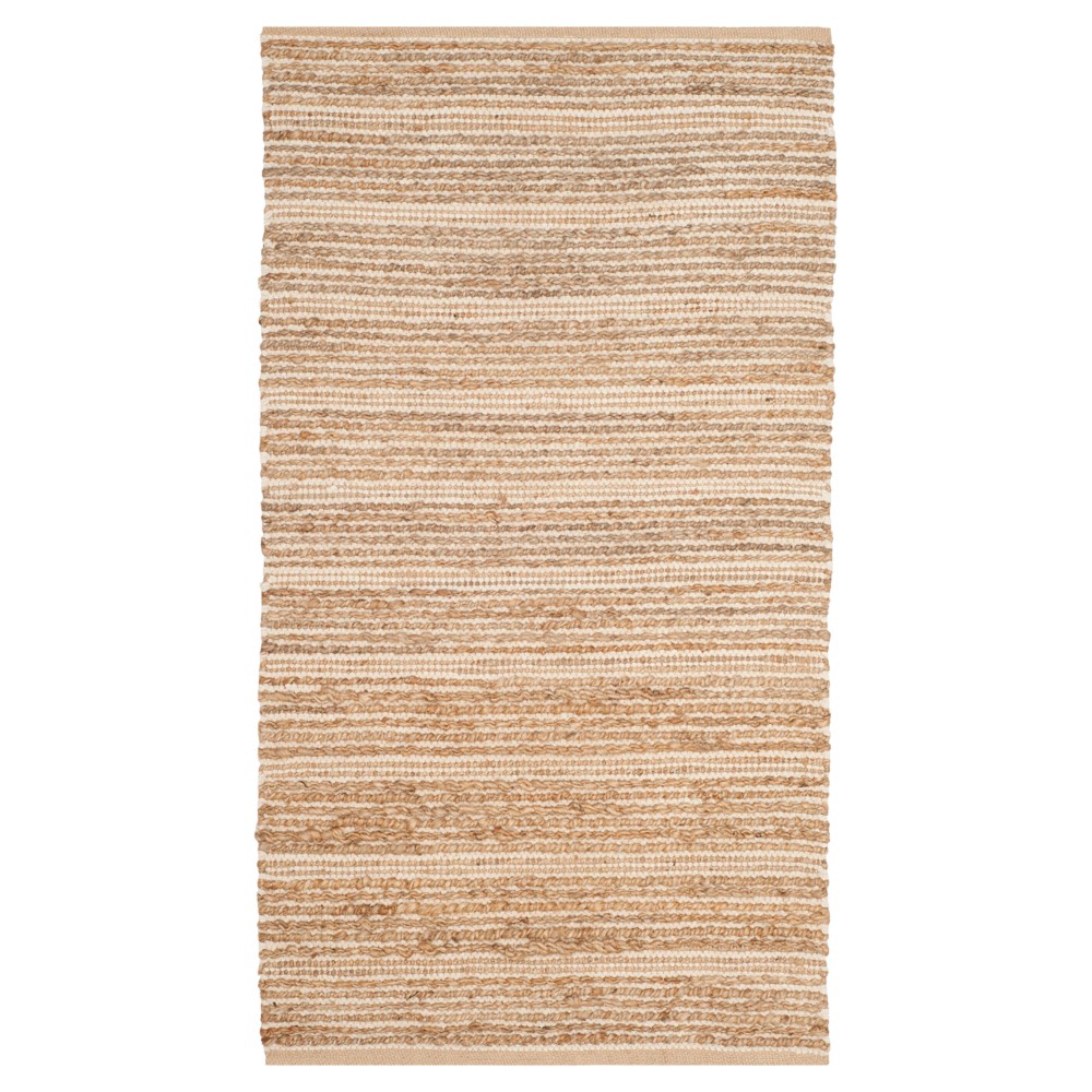 Natural/Ivory Stripe Woven Accent Rug - (3'x5') - Safavieh