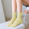 Alilang Women's Chic Style Solid Speckled Crew Socks Non Slip Cotton for Casual 2 Pairs 4 Season - 2 of 4